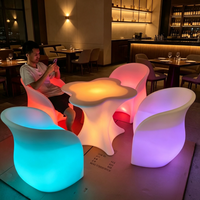 Chaises et tables de bar d'extérieur à LED pour chicha, mobilier de salon, aménagement de jardin pour mariages et fêtes