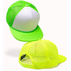 หมวกแก๊ปตาข่ายทรงแบนแบบ Trucker ปรับขนาดได้ ยูนิเซ็กซ์ สีดำ โฟมด้านบน หมวกเบสบอล - Product Image 3