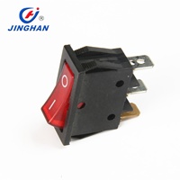 Haute qualité KCD3-102/N 16a 250v SPST rouge led lumière interrupteur à bascule t105 55 Éclairer Interrupteur À Bascule