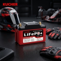 Batterie au lithium KUCHER Race Grade 400A CCA 12.8V 4Ah 134x65x92mm, démarrage instantané pour motos sportives de 600cc à 1000cc