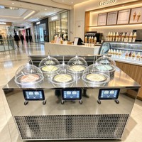 Machine à sorbet et gelato multi-cylindres verticale professionnelle avec écran de préservation pour buffets, hôtels et cafés