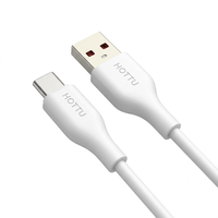 Kabel Pengisi Daya Tipe C Putih USB-A ke Tipe-C untuk Smartphone, Tablet, Power Bank, Laptop, Mobil, Rumah, dan Perjalanan