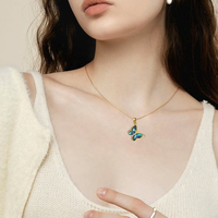 FY Breloques Papillon Tendance en Laiton Plaqué Or 18K Incrustées de Zircon, Fournitures de Fabrication de Bijoux en Coquillages Naturels pour Créations DIY