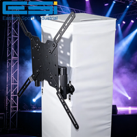 Nouveau design 2026 ESI Totem TV réglable en hauteur (0,9 m à 1,8 m) avec base pliable en acier, support LED, écran et haut-parleur, certifié TUV
