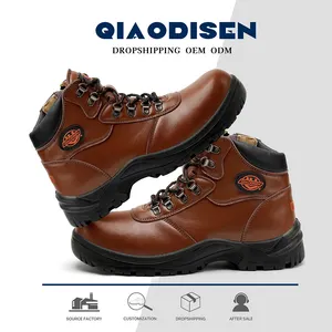 QIAODISEN nuevos zapatos de seguridad para hombres antisalpicaduras y antigolpes S3 antideslizantes y resistentes al desgaste