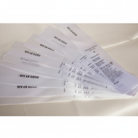 Étiquettes d'instructions personnalisées écologiques imprimées pour vêtements, en ruban blanc doux, taffetas, satin, étiquettes d'entretien et de taille pour chemises
