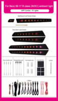 Kit d'éclairage d'ambiance LED multicolore style galaxie pour Mercedes-Benz Classe R W251 (modèles 2006-2017) – Panneau décoratif intérieur