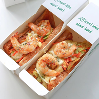 Offre spéciale biodégradable fast-food sandwich à emporter boîte coulissante plateau sushi bonbons gâteau boulangerie burger papier boîte d'emballage
