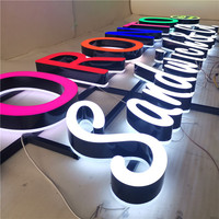 Tablero de logotipo de tienda al aire libre, letrero electrónico acrílico de canal 3D iluminado personalizado, letrero de letra con luz Led