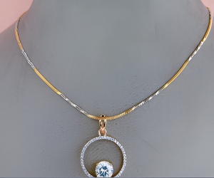 Conjunto de Collar y Pendientes con Piedras de Circonita Cúbica, Estilo Moderno y Elegante, en Oro y Plata Pulida, para Mujer, para Fiestas - Product Image 2