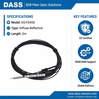 Sonde de vibration à capteur à fibre optique à grande ouverture et réflexion profonde DS-FD45X, haute transmission, montage fileté, sans alimentation, vente en gros