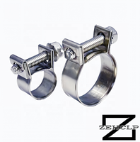 Collier de serrage micro-vis en acier inoxydable 304 pour moto, VTT, petit moteur, ligne de carburant, poli miroir, sans fuite, vente en gros