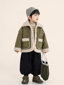 Vêtements pour enfants, veste en polaire pour garçons pour l'<span class=keywords><strong>hiver</strong></span>, enfants de petite et moyenne taille, veste en polaire à simple boutonnage - Product Image 3