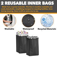 Poubelle de recyclage pliable et peu encombrante pour cuisine, panier à linge pliable personnalisé pour salle de bain, panier à linge pour literie et vêtements