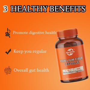Cápsulas de Fibra de Psyllium, Suplemento de Fibra para la Salud Digestiva e Intestinal, para Ayudar a Mantenerse Regular - Product Image 3