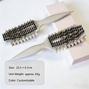 Nouvelle brosse à cheveux en paille <span class=keywords><strong>de</strong></span> blé avec peigne à queue pointue, design breveté, modèle 2026 - Product Image 6