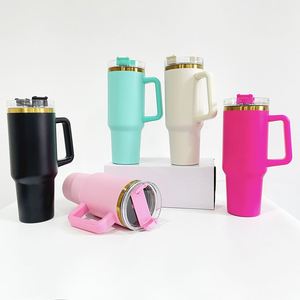 Gobelet de voyage en acier inoxydable personnalisé avec logo, sans BPA, 40 oz, H1.0, pour gravure au laser, couleur cuivre crème - Product Image 1