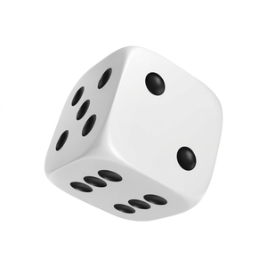 Classic White D6 <b>Game</b> Dice – Smooth Rounded Plastic Dice for <b>Board</b> <b>Games</b> & <b>Ludo</b> - Product Image 1