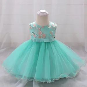 Новое поступление, детская одежда для дня рождения, платье в Корейском стиле для маленьких девочек с цветами