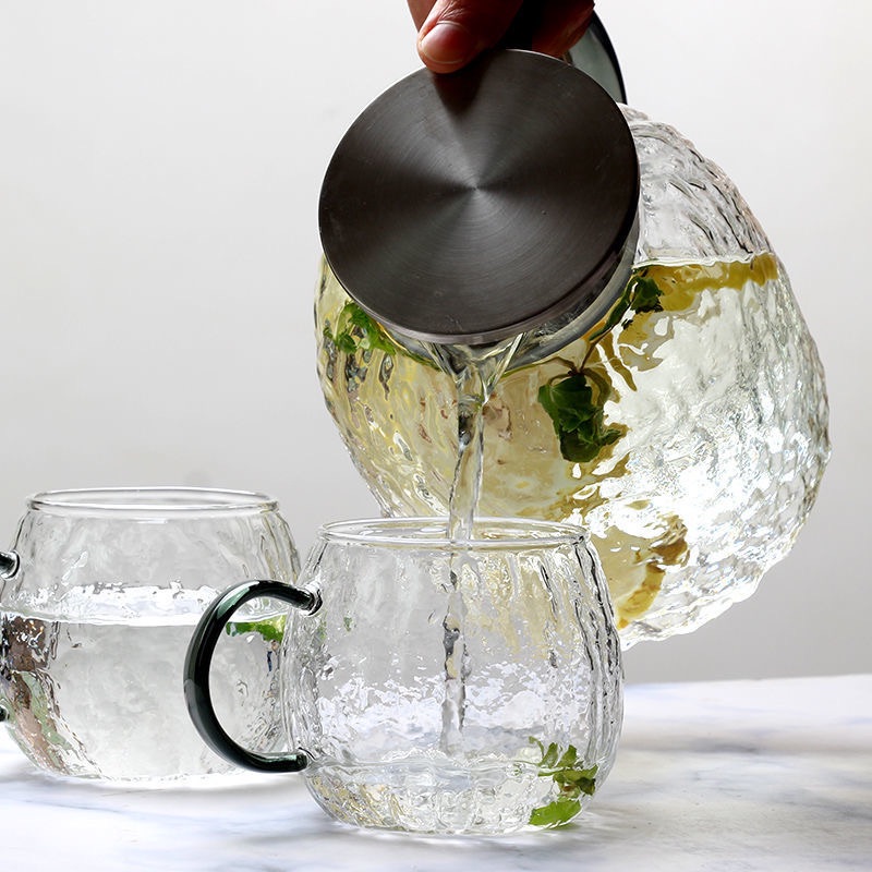 large capacity 1.8l borosilicate glass Pitcher heat-resistant glass cold water bottle cool kettle glass jug