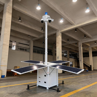 Système complet de tour de surveillance CCTV alimenté à l'énergie solaire pour la sécurité des chantiers de construction