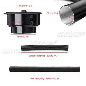 Tubo de ventilación de aire de 75 mm para calefactor de coche con clips para calentadores de aire diésel Webasto, Propex, Eberspacher - Product Image 6