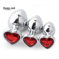 3 Größen im Set für Männer und Frauen: Masturbations-Metall-Analplug, Aluminiumlegierung, Herzförmiger Butt Plug Massager, Sexspielzeug für Erwachsene