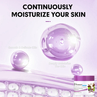 Krim lemak wajah, Label pribadi 100% organik menenangkan Vitamin E Lavender mengurangi garis halus pelembap lemak sapi Krim Tubuh
