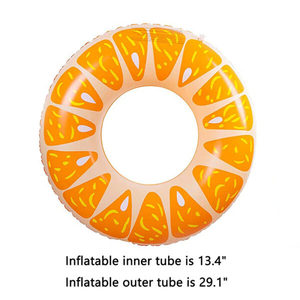 Juguetes Inflables de PVC para Fiestas de Verano en la <span class=keywords><strong>Piscina</strong></span>, Flotador de <span class=keywords><strong>Piscina</strong></span> con Forma de Fruta, Limón, Sandía, Rodaja de Naranja, Anillo de Natación, Tubo Interior - Product Image 5