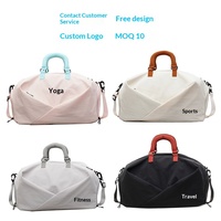 Sac de sport et de yoga unisexe, séparation sec-humide, doublure en polyester, nylon, sac fourre-tout 20-35L pour les loisirs et les voyages