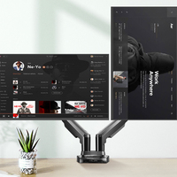 Support de bureau pour moniteur OMNI, bras pivotant à mouvement complet avec ressort à gaz, VESA 75-100 mm, rotation à 360° et gestion des câbles pour écrans de 17 à 30 pouces