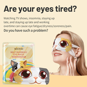 Masque de sommeil à marque privée pour soulager la fatigue oculaire, améliorer les cernes et les ridules, réparer et bloquer la lumière du soleil – Masques de sommeil pour les yeux motif chat - Product Image 5