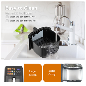 Nueva Freidora de Aire Inteligente de 10L, Horno Digital sin Aceite, Freidora de Aire de Acero Inoxidable con Gran Pantalla a Color, la Mejor de China para la Cocina - Product Image 4