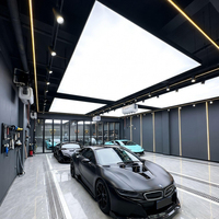 Panneaux lumineux LED sur mesure pour plafond avec film flexible, caissons lumineux en tissu PVC extensible pour plafond pour salles d'exposition automobiles