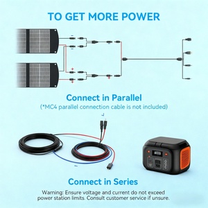 Ultimate Fast Charging 200W Monocrystalline TUV Certified Foldable <b>Solar</b> <b>Panel</b> 23% Efficiency Heavy-Duty Power Kit <b>USB</b> RV - Product Image 3