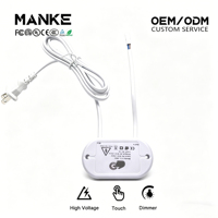 Interrupteur Tactile LED Intelligent pour Meubles, Haute Qualité, AC 85V-265V, Installation Discrète, Épaisseur 40mm, ABS, IP21, AC50/60Hz