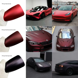 PET Dragon Red Color Change <b>Vinyl</b> High Quality 7.5mil PET Anti Scratch Self Healing Red Body Car <b>Wrap</b> Film - Product Image 4
