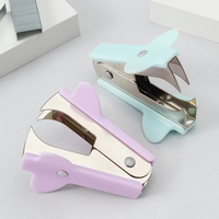 Découseur de papier mignon couleur macaron, mini découseur à tête métallique, outil de retrait des agrafes, fournitures de papeterie pour bureau, école et étudiants
