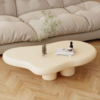Table basse Cloud à faible MOQ, prix direct usine, table ronde en MDF pour salon