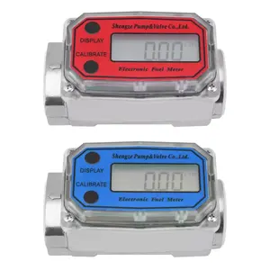 Waterproof Flow Meter Battery Meter Digital Display Electronic Turbine Flow Meter For Gasoline Diesel