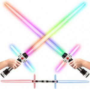 Espada Cruzada Iluminada con LED y Sonido para Fiestas Temáticas, Sable de Luz de Mano - Product Image 1