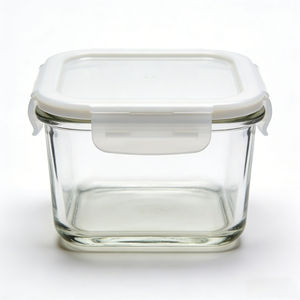 กล่องเก็บอาหารทรงสี่เหลี่ยมผืนผ้า ขนาด 27 ออนซ์ ทำจากแก้ว ทนความร้อน ซ้อนกันได้ กันน้ำ กันความชื้น กันฝุ่น อเนกประสงค์ สำหรับใช้ในครัว พร้อมตัวล็อค - Product Image 1