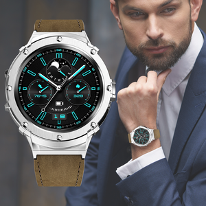 Bracelet en Cuir Véritable pour <span class=keywords><strong>Samsung</strong></span> <span class=keywords><strong>Galaxy</strong></span> <span class=keywords><strong>Watch</strong></span> <span class=keywords><strong>5</strong></span> <span class=keywords><strong>Pro</strong></span>, Kit de Modification de Luxe en Acier Inoxydable, <span class=keywords><strong>45mm</strong></span> - Product Image 6