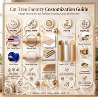 Arbre à chat moderne de luxe en bois massif de haute qualité avec design imperméable en PVC épaissi, adapté à l'escalade et à la diversité des modèles de grands arbres à chat