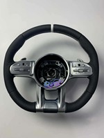 Volant en fibre de carbone LED noir piano personnalisé, style amélioré, pour Mercedes-Benz Classe A/B/C/E/G/S, CL, GL, SL, AMG GT