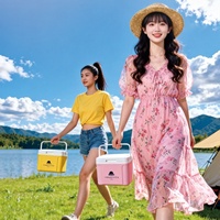 Glacière isotherme compacte 8L avec logo personnalisé, mini-glacière portable avec poignée, capacité 8 canettes, pour pique-nique, lait maternel, cadeaux promotionnels