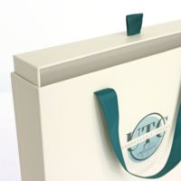 Boîte cadeau rigide coulissante personnalisée avec logo, emballage en carton pour vêtements, sweat-shirts, avec poignée en ruban, éponge et revêtement UV pour chaussettes