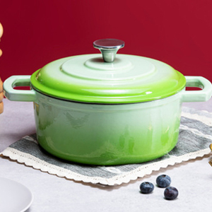 Casserole en fonte émaillée <span class=keywords><strong>DEBIEN</strong></span>, prix de gros, minimaliste, écologique, avec deux poignées, toutes tailles - Product Image 4