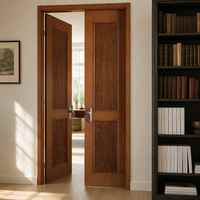 Porte intérieure en bois massif Merbau de qualité supérieure, style moderne du milieu du siècle, panneau vertical, pour chambre, villa, bureau, porte de maison en bois OEM