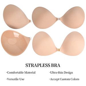 Sujetador Adhesivo Push-Up para Mujer, Sin Tirantes, Sin Espalda, Copa 3/4, de Silicona, Tela Adhesiva, Invisible, Sin Costuras, Cómodo para Verano - Product Image 6